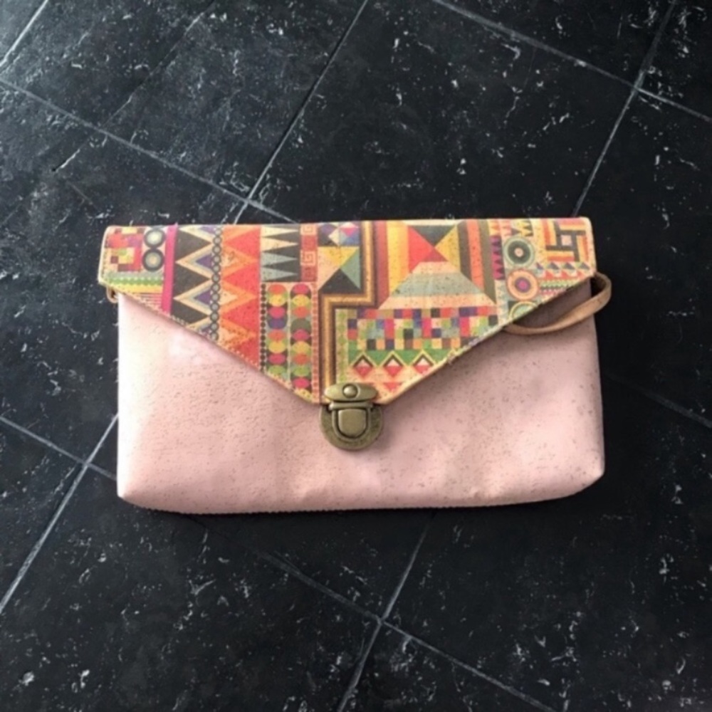 Portuguese Cork Tan Clutch Bag
